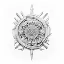 Playa y arena tattoo design idea