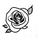 Snake and rose tattoo design idea