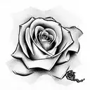 Snake and rose tattoo design idea