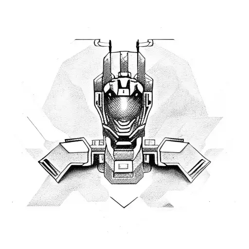 gundam snake robot tattoo design idea