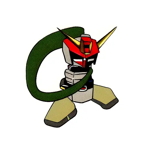 gundam snake robot tattoo design idea