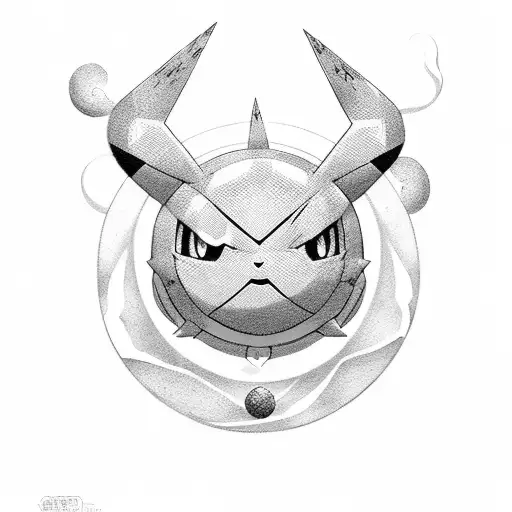 pokemon Mimikye and a poke ball tattoo design idea