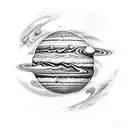 jupiter saturn tattoo design idea
