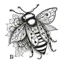 bee ladybug dogface butterfly tattoo design idea