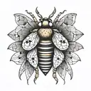 bee ladybug dogface butterfly tattoo design idea
