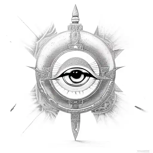  ankh and eye of horus tattoo design idea