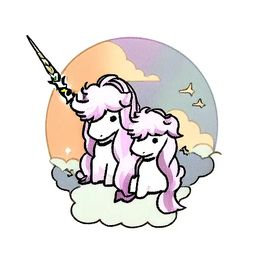 unicorn tattoo design idea