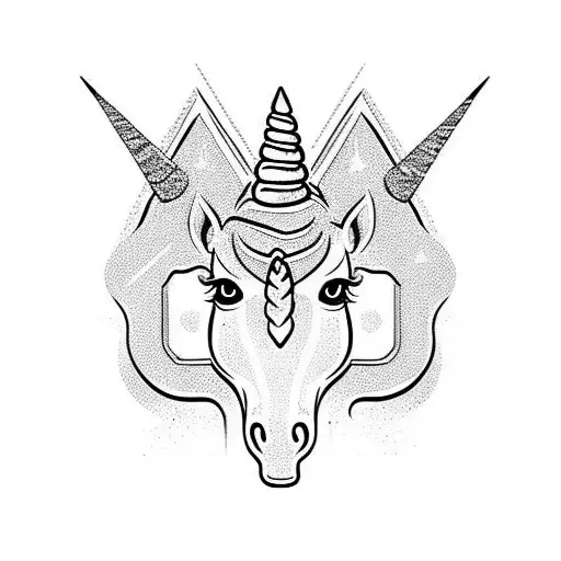 unicorn tattoo design idea