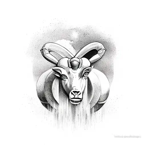 Aries and taurus and virgo combined tattoo design idea