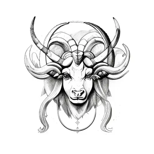Aries, taurus and virgo combined tattoo design idea