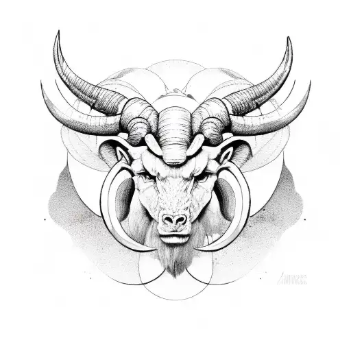 combine aries, taurus and virgo tattoo design idea