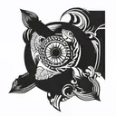 James Bond circle tattoo tattoo design idea