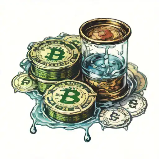 Friendship and money oil and water  tattoo design idea