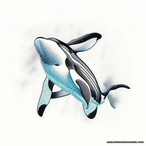 killer whale tattoo design idea