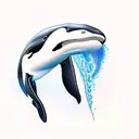 killer whale tattoo design idea
