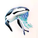 killer whale tattoo design idea