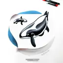 killer whale tattoo design idea