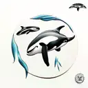 killer whale tattoo design idea
