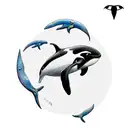 killer whale tattoo design idea