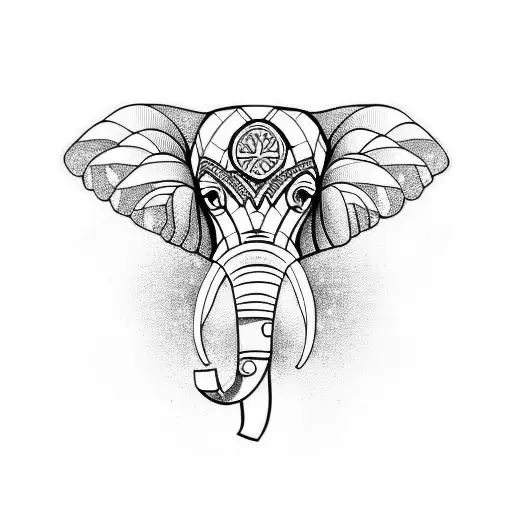 elephant skull mandala gothic style tattoo tattoo design idea