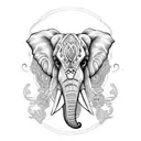 elephant skull mandala gothic style tattoo tattoo design idea