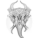 elephant skull mandala gothic style tattoo tattoo design idea