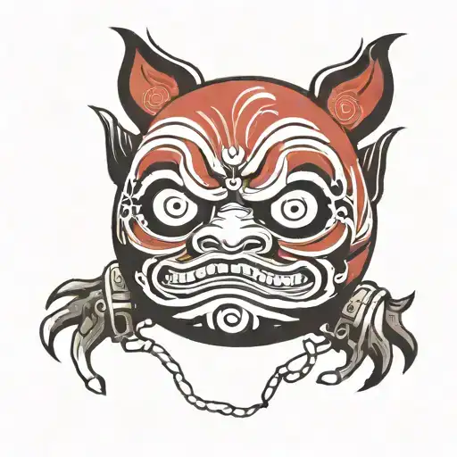 Daruma doll tattoo design idea