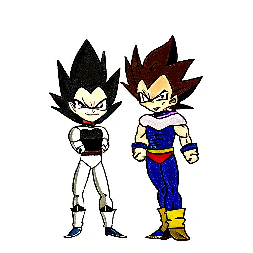 Zorro and Vegeta half and half  tattoo design idea