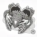 mens claddagh ring tattoo design idea