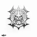 world of warcraft horde logo tattoo design idea