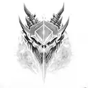 world of warcraft horde logo tattoo design idea