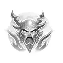 world of warcraft horde logo tattoo design idea