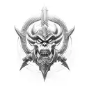 world of warcraft horde logo tattoo design idea