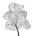 beach, wave and palm tree single line tattoo design idea