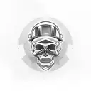 electrician tattoo skull with hard hat tattoo design idea