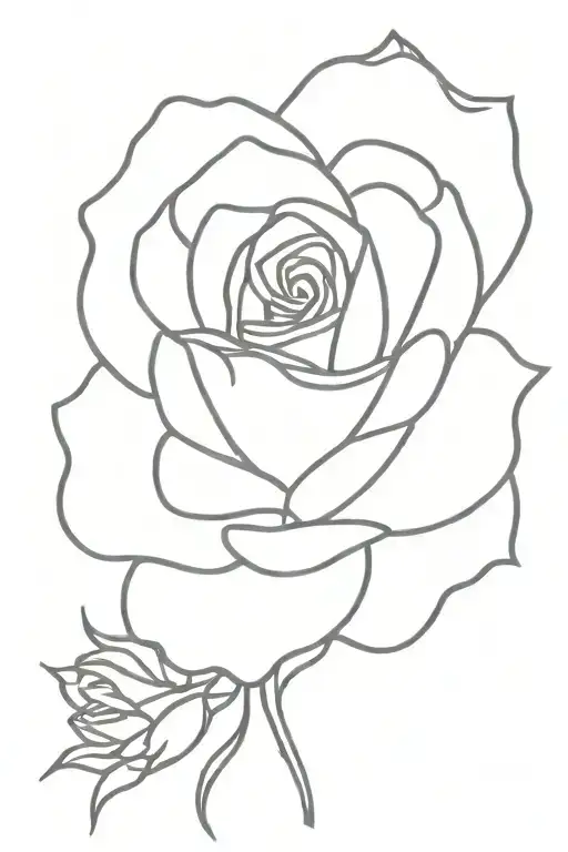 rose burning tattoo design idea