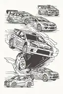 rally wrc racing  tattoo design idea
