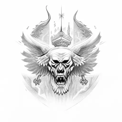putin god tattoo design idea