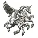 pegasus and hercules  tattoo design idea