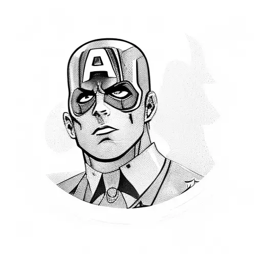 Captain America tattoo design idea