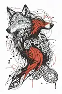 Wolf, norse, celtic, raven tattoo design idea
