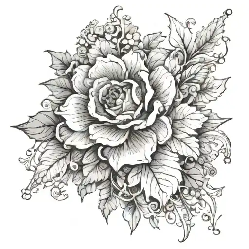 dark, high quality, detailed, rich tattoo design idea