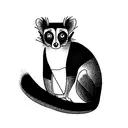 ringtail lemur tattoo design idea