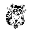 ringtail lemur tattoo design idea