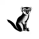 ringtail lemur tattoo design idea