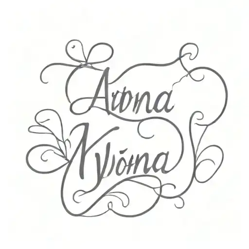 two names incorporated Anna Donna lee wilson tattoo design idea
