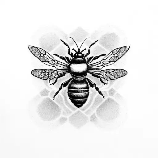 Bee and ant tattoo design idea