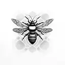 Bee and ant tattoo design idea