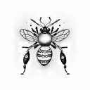 Bee and ant tattoo design idea