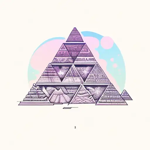 pyramids  tattoo design idea